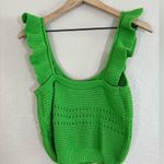 Lush Clothing Lush Ruffle crochet sweater tank cami green medium Nordstrom Photo 1