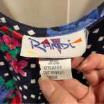 Vintage 80s Randi jumpsuit oversized made in USA cotton blend polka dot floral Black Size L Photo 3