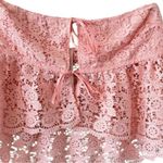 Anthropologie  Strapless Pink Crochet Lace Top Size XL NEW Coquette Fairycore Photo 5