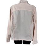 Orvis Women’s  Peach White Zip Front Seersucker Jacket Photo 1