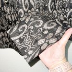 Doncaster  Black And Gold Floral Cropped Button Blazer With Shoulder Pads Photo 2