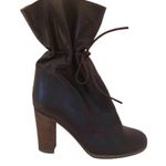 VINTAGE 1980'S CAMPIONE BROWN LEATHER "PAPER SACK" HEELED ITALIAN BOOTS (5.5) Photo 0