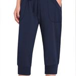 Amazon Weintee navy blue stretchy capri sweatpants Photo 0