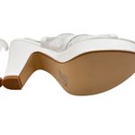 Allegra K New  Heels Womens 7 Cream Lace Platform‎ Open Toe Ankle Strap Occasion Photo 8