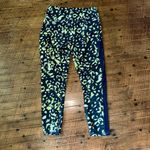 Fabletics Powerhold blue confetti mesh sides cropped leggings Photo 1