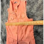 Chico's Vtg 90s  Platinum Denim Women's Vest Coral Button Front Med L Y2K pockets Photo 5