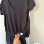 Vuori  Super Soft Half Sleeve Full Length Drawstring Black Jumpsuit Loungewear Photo 2