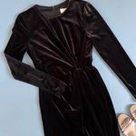 Badgley Mischka NWT Belle Harley Black Velvet Fringe Dress Photo 4