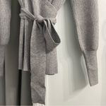KNITTED WRAP Yoga Sweater Grey Small NWOT Gray Photo 3