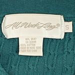 All Week Long Cotton Knit Polo Shirt Textured Long‎ Sleeve Green [Size Small] Photo 1