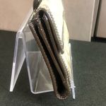 Coach Brown Monogram Silver Twist Lock Bifold Wallet with Contrasting Stitch Photo 2