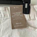 Madewell THE PERFECT VINTAGE WIDE-LEG JEANS size 31 white ivory Photo 3