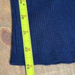 New York & Company size XS dark blue ribbed lace up v Photo 6