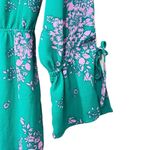 H&M Divided Green V-Neck Floral Maxi Dresses Size 6 Long Sleeves Photo 7