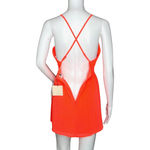 superdown  Dress Women XS Orange Fit & Flare‎ Mini Deep V Sexy Cocktails Party Photo 4