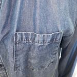 A New Day Button Down Dark Wash Denim Shirt Photo 3