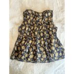 Mango  womens tank top Size 2 yellow floral sleeveless Photo 1
