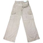 American Eagle Dreamy Drape Baggy Wide Leg Cargo Pants Mid Rise Khaki 2 Photo 1