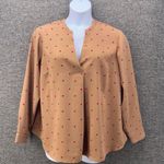J.Jill Womens Blouse Size XL Heavyweight Professional Career Business Polka Dots Photo 0