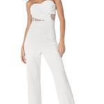 Lulus Strapless White Jumpsuit NWT Size Large White Strapless Jumpsuit Flaws Photo 0