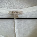 Bordeaux White Cream Burnout Blouse Statement Sleeve Top XS Photo 1