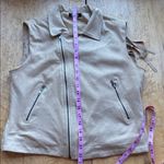 Miss Me  Beige Sleeveless fringe vest size small Photo 8
