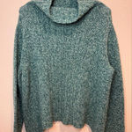 Eileen Fisher Wool Viscose Cashmere Knit Green Teal Cowl Neck Sweater Size S Photo 0