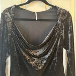 Free People Perfect Date Velvet Top - Black - Size Small Photo 2