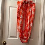 Crown & Ivy  Orange and White Plaid Scarf Photo 1