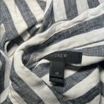 J.Crew  Graphite Gray and White Striped Women’s Linen Shirt with Double Pockets Photo 5