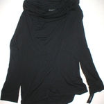 Natori New Womens Black S $130 Long Sleeve Cowl Neck Top Designer M Poly Rayon Photo 0