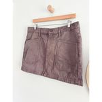 Madewell x MN | Denim Patch-Pocket Micro Mini Skirt | Chalked Fig | Sz 30 Photo 3
