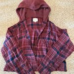 American Eagle  Outfitters Plaid Hooded Shirt Photo 0