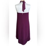Trina Turk Glow Halter Neck Carmel Crepe Dress Purple Plum Women’s Size 6 NEW Photo 9
