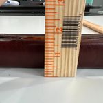 Antonio Melani  NWT Brown Leather Clutch With Tortoise Clasp Green Lining Photo 10