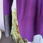 White + Warren‎ Purple Cashmere Sweater Cowl Neck Size Large Long Tunic Luxe Photo 4