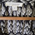 Beach Lunch Lounge Womens Ikat Print Blouse Black Gray Small Photo 2