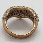 Vintage BAC Gold Tone & Silver Tone Crystal V Ring (6) Photo 4