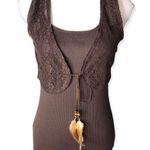 Speechless Lots of Love By Ribbed Tank Top & Lace Cardigan Set Photo 2