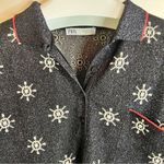 ZARA ‎ Black Metallic Thread Printed Pocket Sweater Shirt Size Large Photo 7