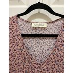 Audrey 3+1 NWT-  Blush Floral V-Neck Baby Doll Mini Dress Large Photo 2