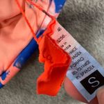 Maaji Marble Allure Long Line Reversible Bikini Top Women's Small Blue Pink Tie Photo 4