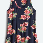 Loveappella Loveappela Stitch Fix Ernest Floral Navy Blue Swing Tank Top Photo 0