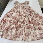 Torrid Ivory Pink Paisley Maxi Ruffle Challis Off Shoulder Tulip Hem Dress 2X Photo 9