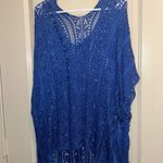 Blue Knit Beach Coverup Size M Photo 0