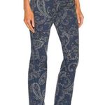 We Wore What  The Icon Jean Night Sky Paisley Navy Blue Size 24 Photo 1