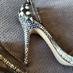 Sam Edelman  Size 10 Snakeskin Polka Dot Ankle‎ Strap Stiletto Heels Sandals Photo 5