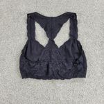 Free People Intimately Womens Bralette L Black Lace Stretch Racerback Pullover Photo 1