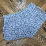 We The Free People Floral Lounge Shorts Medium Boho Cottagecore Striped Photo 0