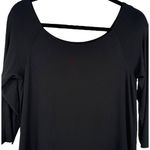 Ali & Jay  3/4 Sleeve Faux Leather Bottom‎ Made in USA Shift Dress Black Sz Large Photo 4